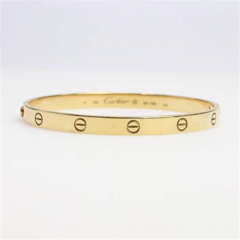 18k cartier bracelet|cartier 18kt gold love bracelet.